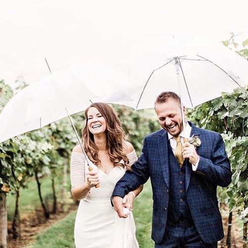white wedding umbrellas uk