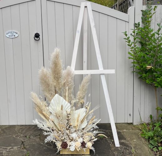 Whitewashed easel